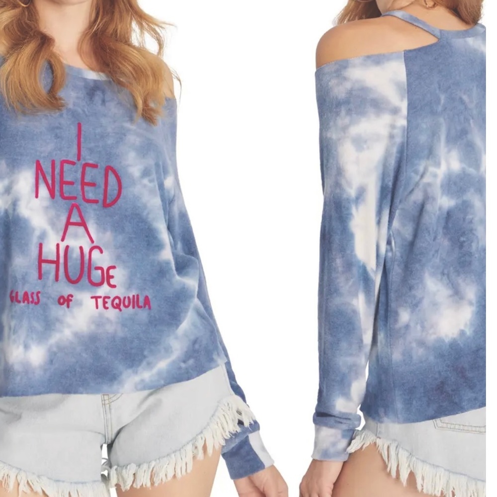 Wildfox Split Shoulder Top
